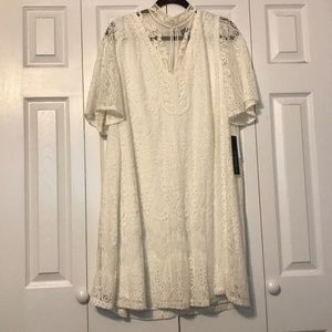 Gorgeous Lace High Neck Ivory Dress